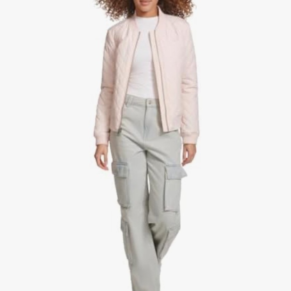 Levi's Women's Light Pink Puffer Jacket - Picture 1 of 3